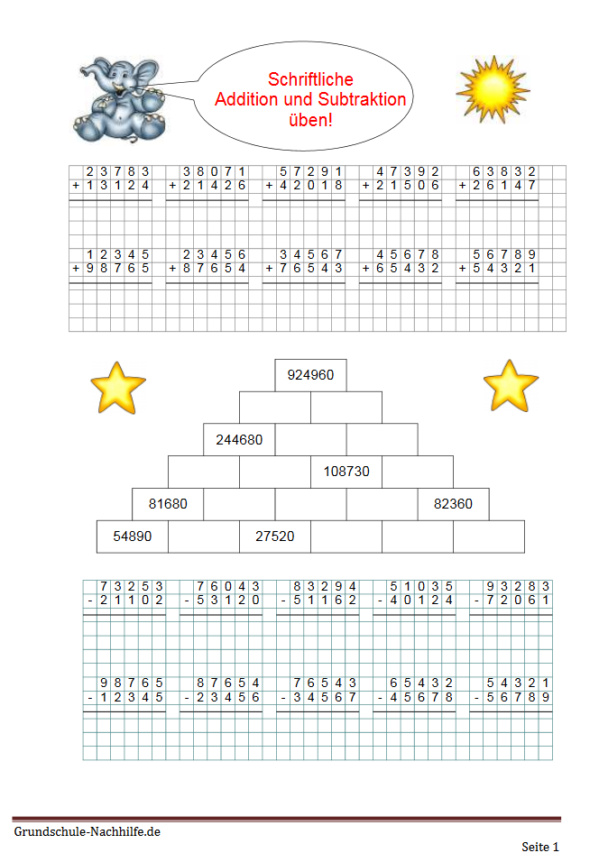 Arbeitsblatt Nachhilfe Mathe Klasse 4,5 Anwendungsaufgaben